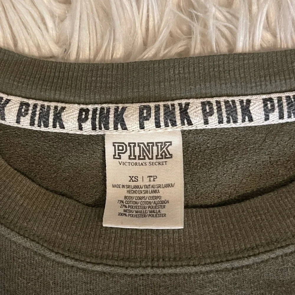 PINK | Sequin | Crewneck Sweatshirt | Green & Black - Picture 2 of 11